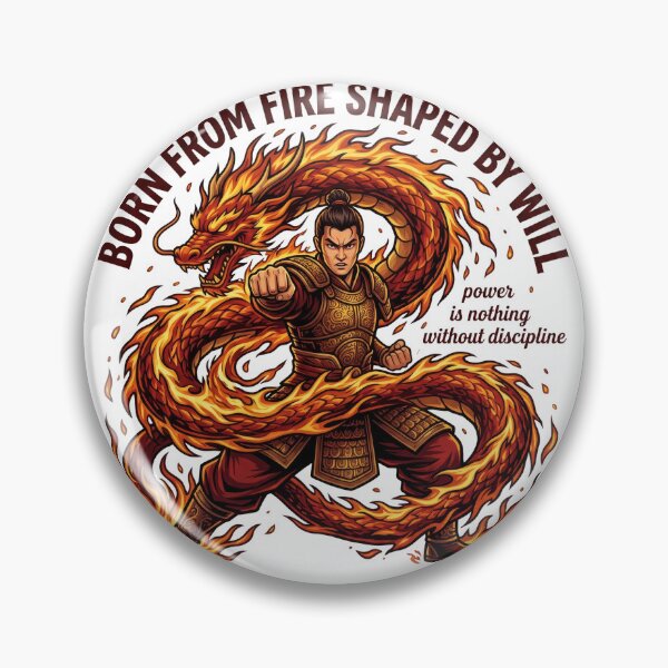 Item preview, Fire Dragon Warrior Eastern Martial Arts Elemental Fantasy designed and sold by LunaMarkos.