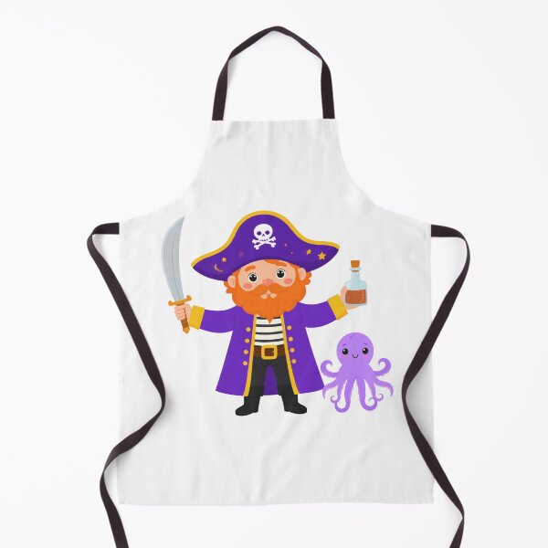 Item preview, Cute Pirate Captain with Sword and Octopus designed and sold by BetweenForms.