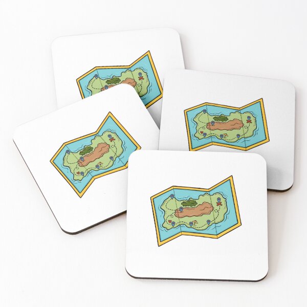Item preview, Cute Tropical Island Travel Map Illustration designed and sold by WillowTreeStick.