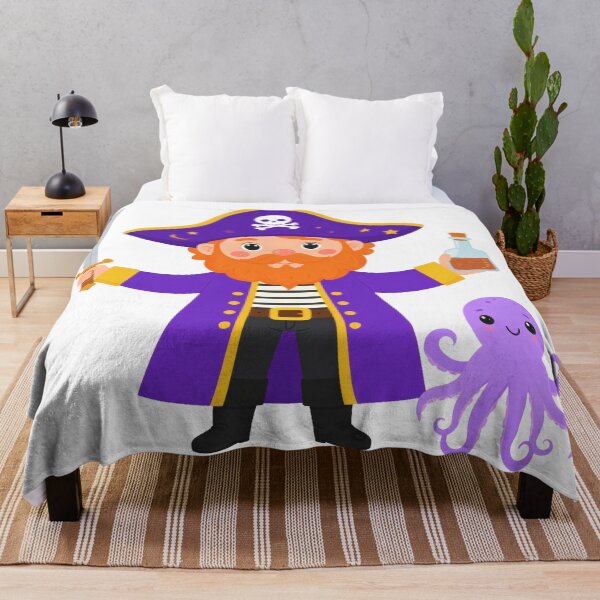 Item preview, Cute Pirate Captain with Sword and Octopus designed and sold by BetweenForms.