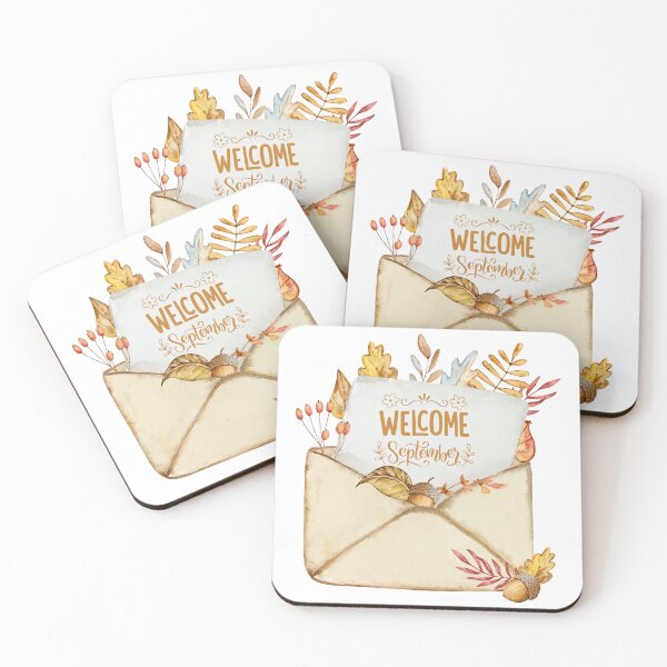 Item preview, Welcome September Autumn Leaves Vintage Envelope Fall Aesthetic designed and sold by BigDigital.