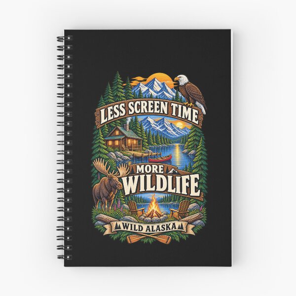 Item preview, Less Screen Time More Wildlife Alaska Wilderness designed and sold by MagicSD Designs.
