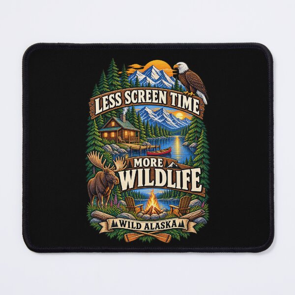 Item preview, Less Screen Time More Wildlife Alaska Wilderness designed and sold by MagicSD Designs.