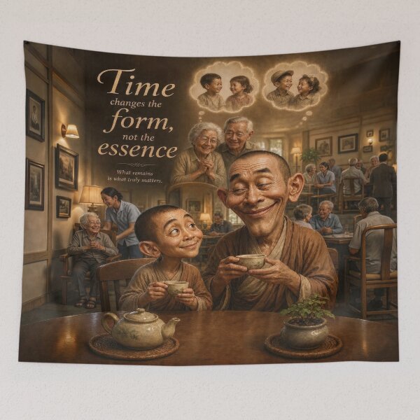 Item preview, Calming Artwork Time Changes Form Not Essence  designed and sold by The Brother Wu Collection.