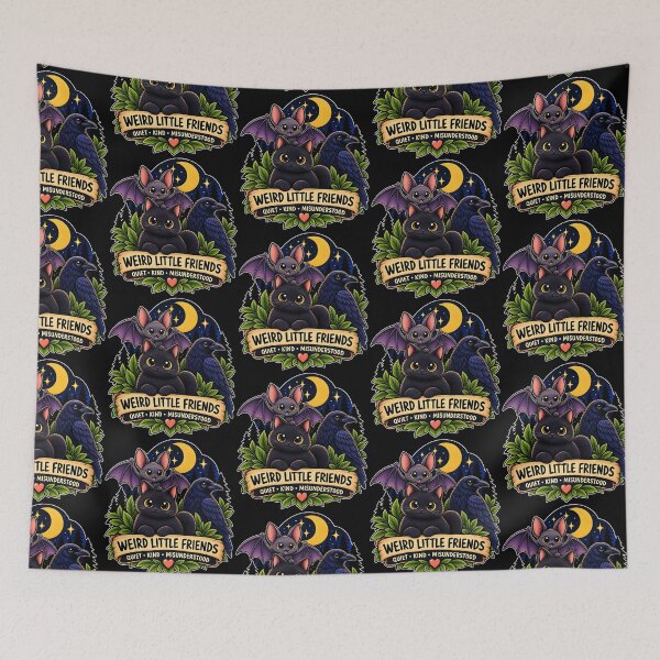 Item preview, Love The Misunderstood Bat Raven Cat Snake Spider Moth Frog designed and sold by DarkRelicStudio.