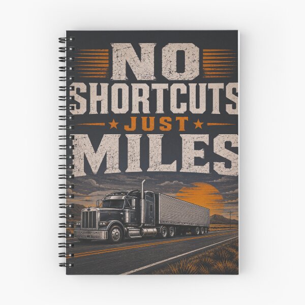 Item preview, "No Shortcuts, Just Miles" - Vintage Style Big Rig Desig designed and sold by Haque Desigens.