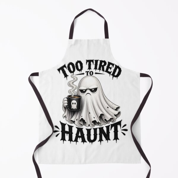 Item preview, Too Tired to Haunt – Grumpy tired Ghost Coffee Humor designed and sold by AbderraimArt.