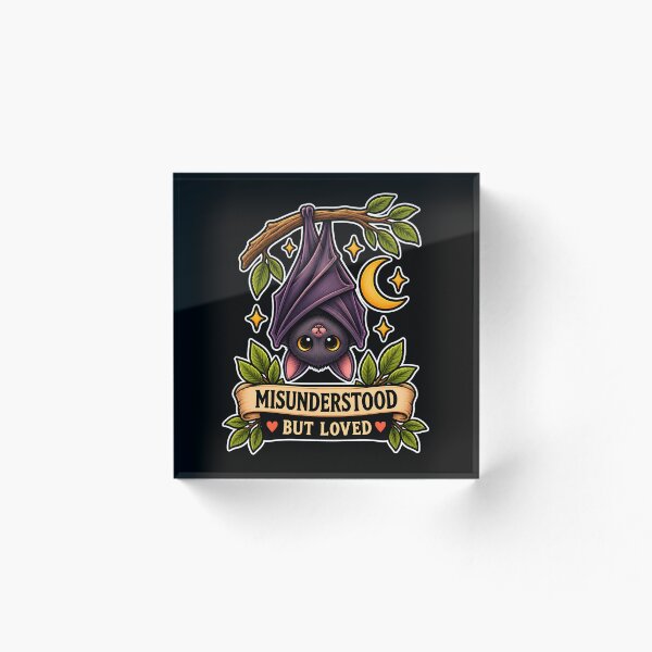 Item preview, Love The Misunderstood Bat Raven Cat Snake Spider Moth Frog designed and sold by DarkRelicStudio.
