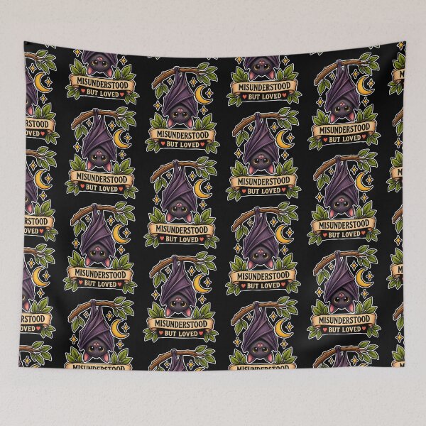 Item preview, Love The Misunderstood Bat Raven Cat Snake Spider Moth Frog designed and sold by DarkRelicStudio.