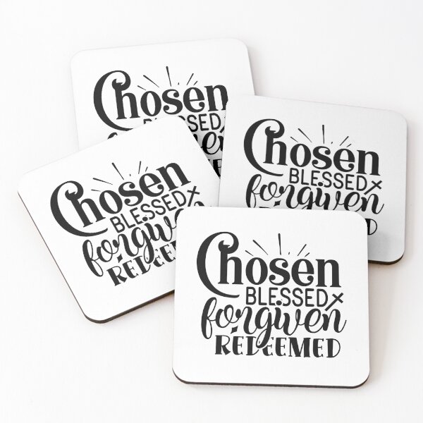 Item preview, Chosen, Blessed, Forgiven, Redeemed: Christian Faith Typography designed and sold by interdesigner.