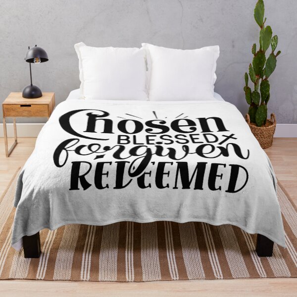 Item preview, Chosen, Blessed, Forgiven, Redeemed: Christian Faith Typography designed and sold by interdesigner.
