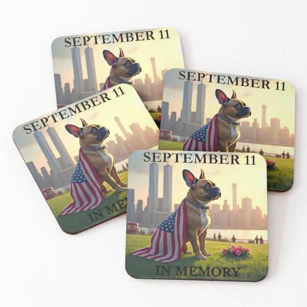 Item preview, SEPTEMBER 11 IN MEMORY PATRIOTIC FRENCH BULLDOG designed and sold by PawsStudioAU.