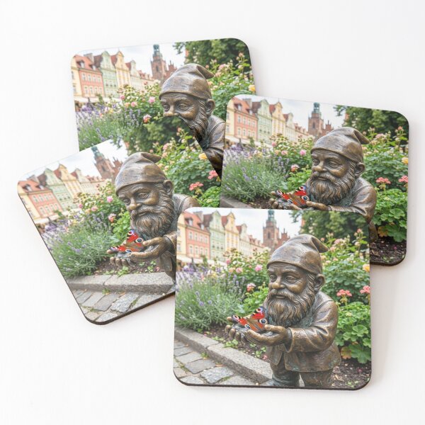Item preview, Wroclaw Gnome With Butterfly – Bronze Garden Gnome Folk Art designed and sold by Purrfecta.