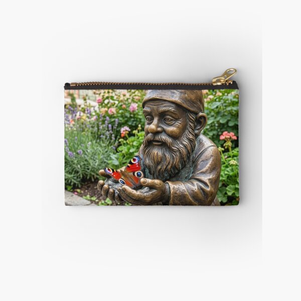 Item preview, Wroclaw Gnome With Butterfly – Bronze Garden Gnome Folk Art designed and sold by Purrfecta.