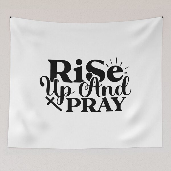 Item preview, Rise Up and Pray - Christian Bible Verse Typography designed and sold by interdesigner.