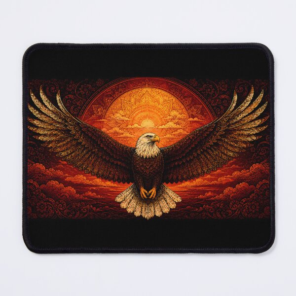 Item preview, Bald Eagle Mandala | Ornamental Eagle Animal Mandala Art | Sacred Geometry Wildlife Wall Art | Patriotic Eagle Illustration designed and sold by suryabumblee.