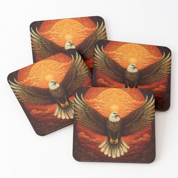 Item preview, Bald Eagle Mandala | Ornamental Eagle Animal Mandala Art | Sacred Geometry Wildlife Wall Art | Patriotic Eagle Illustration designed and sold by suryabumblee.