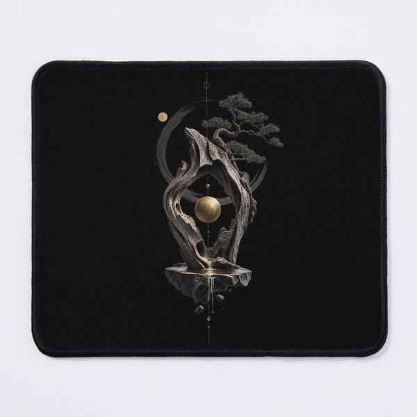 Item preview, Golden Balance — Bonsai Tree and Sacred Nature Surreal Art designed and sold by mari0n980.