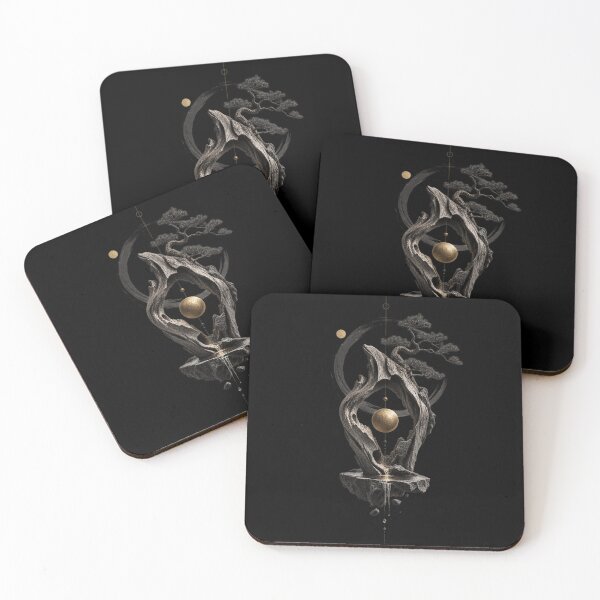 Item preview, Golden Balance — Bonsai Tree and Sacred Nature Surreal Art designed and sold by mari0n980.