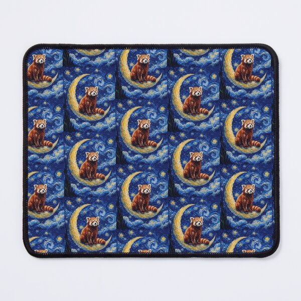 Item preview, Funny Red Panda Starry Night Painting Cute Moon Stars Boys Girls Kids designed and sold by FurryHavenPH.