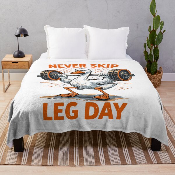 Item preview, Never Skip Leg Day – Funny Gym Goose designed and sold by Pineapple-Tree.