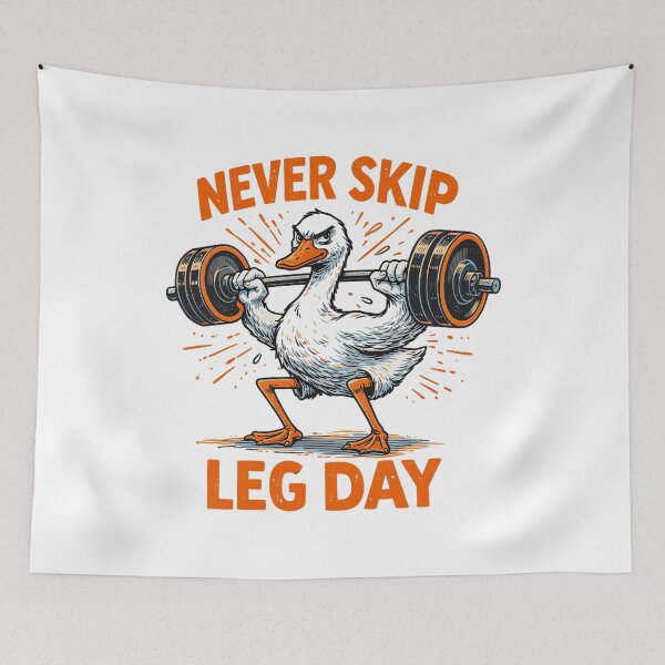 Item preview, Never Skip Leg Day – Funny Gym Goose designed and sold by Pineapple-Tree.