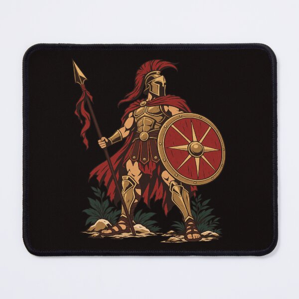 Item preview, Spartan Warrior with Shield and Spear Greek Warrior Art designed and sold by Valieri.
