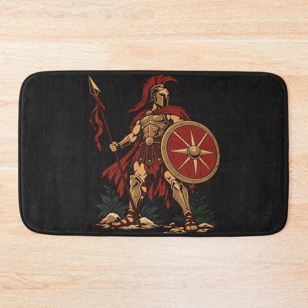 Item preview, Spartan Warrior with Shield and Spear Greek Warrior Art designed and sold by Valieri.