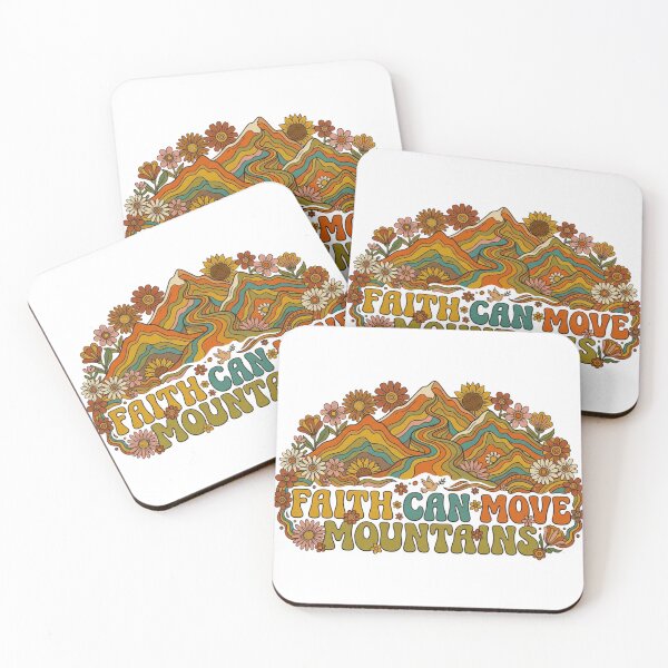 Item preview, Faith Can Move Mountains Retro Groovy Style designed and sold by MantoSagrado.