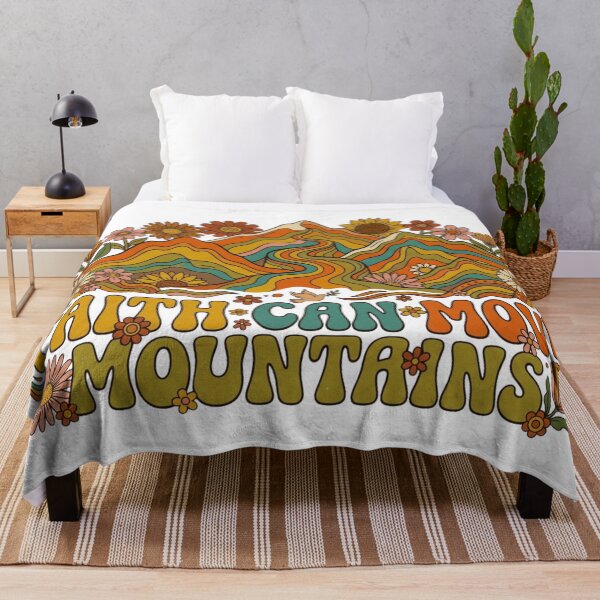 Item preview, Faith Can Move Mountains Retro Groovy Style designed and sold by MantoSagrado.