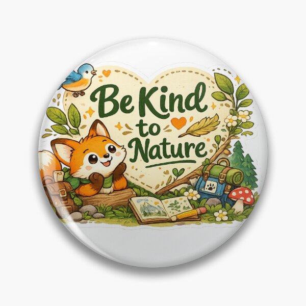 Item preview, Be Kind to Nature Cute Woodland Fox Sticker designed and sold by MohamedAbozaid1.