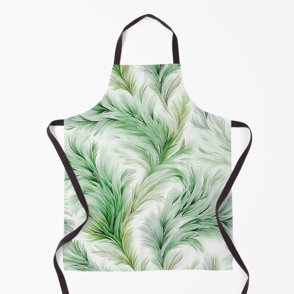 Item preview, Sage Green Watercolor Feathery Leaves Abstract Pattern designed and sold by Nine Lives Studio.