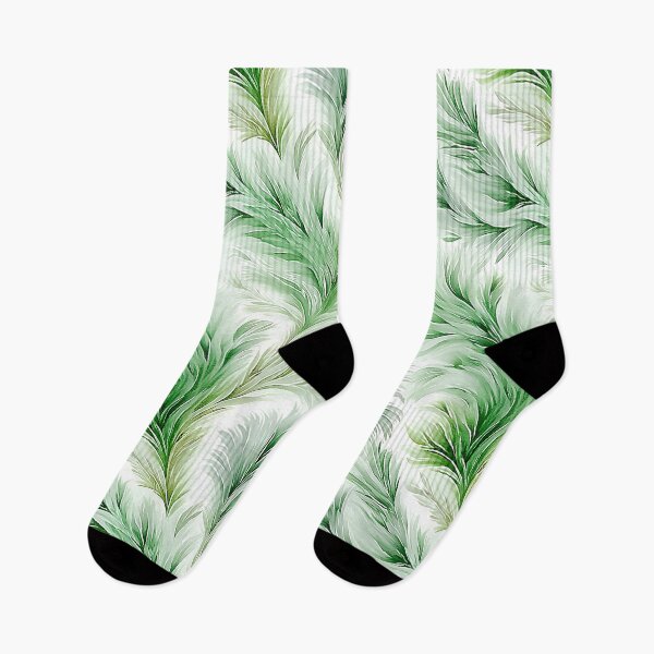 Item preview, Sage Green Watercolor Feathery Leaves Abstract Pattern designed and sold by Nine Lives Studio.
