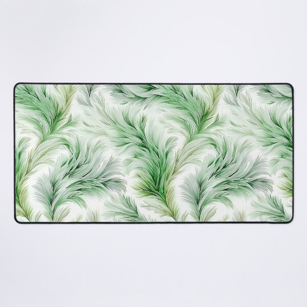 Item preview, Sage Green Watercolor Feathery Leaves Abstract Pattern designed and sold by Nine Lives Studio.