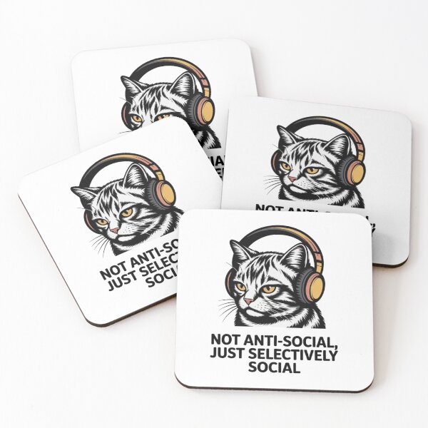 Item preview, NOT ANTI-SOCIAL, JUST SELECTIVELY SOCIAL designed and sold by 123ks.