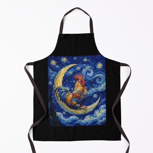 Item preview, Funny Rooster Starry Night Painting Cute Moon Stars Boys Girls Kids designed and sold by FurryHavenPH.