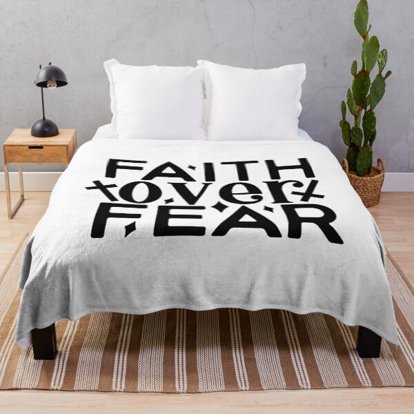 Item preview, Faith Over Fear Christian Typography designed and sold by interdesigner.