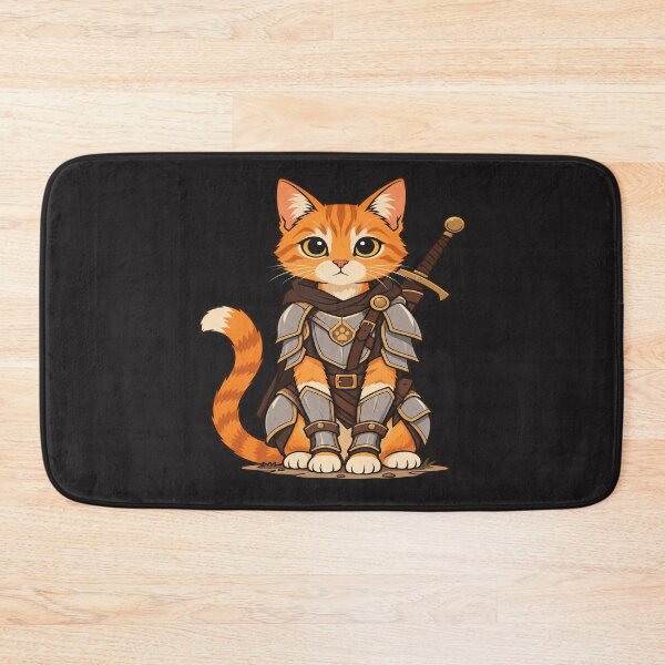 Item preview, Fantasy Cat Adventurer with Sword and Armor designed and sold by Valieri.