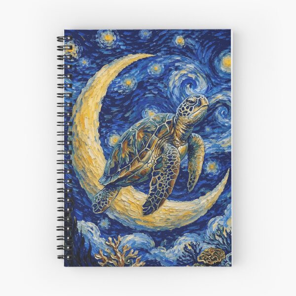 Item preview, Funny Sea Turtle Starry Night Painting Cute Moon Stars Boys Girls Kids designed and sold by FurryHavenPH.