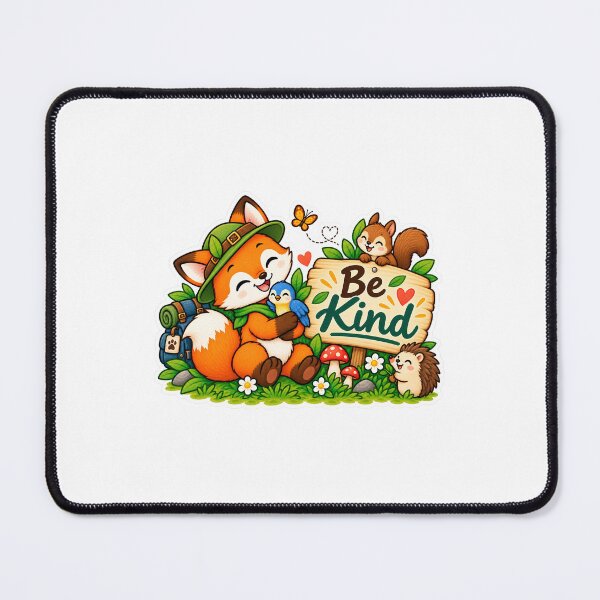 Item preview, Be Kind. Cute Fox Woodland Sticker designed and sold by MohamedAbozaid1.