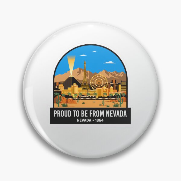 Item preview,  Proud To Be From Nevada Las Vegas Desert Mountains Vintage Badge designed and sold by Tininai.