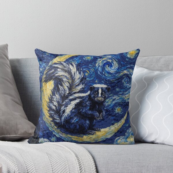 Item preview, Funny Skunk Starry Night Painting Cute Moon Stars Boys Girls Kids designed and sold by FurryHavenPH.