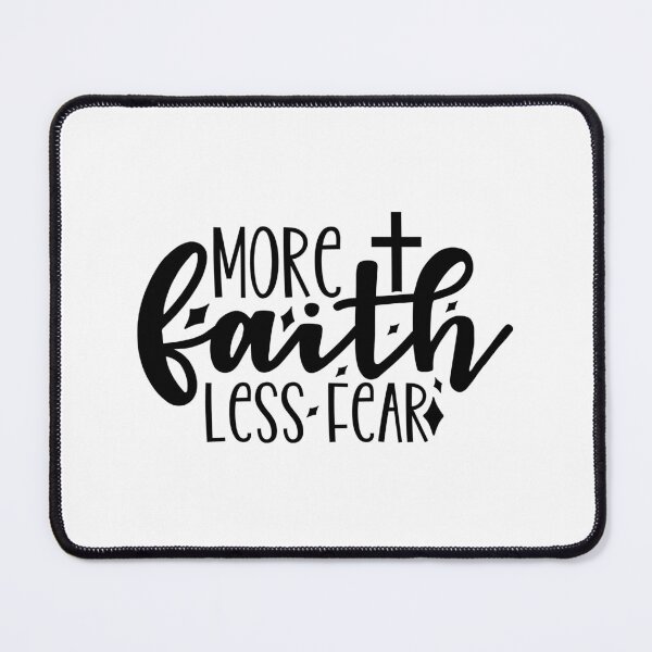 Item preview, More Faith Less Fear Christian Typography Graphic Design designed and sold by interdesigner.