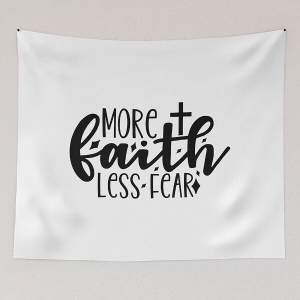 Item preview, More Faith Less Fear Christian Typography Graphic Design designed and sold by interdesigner.