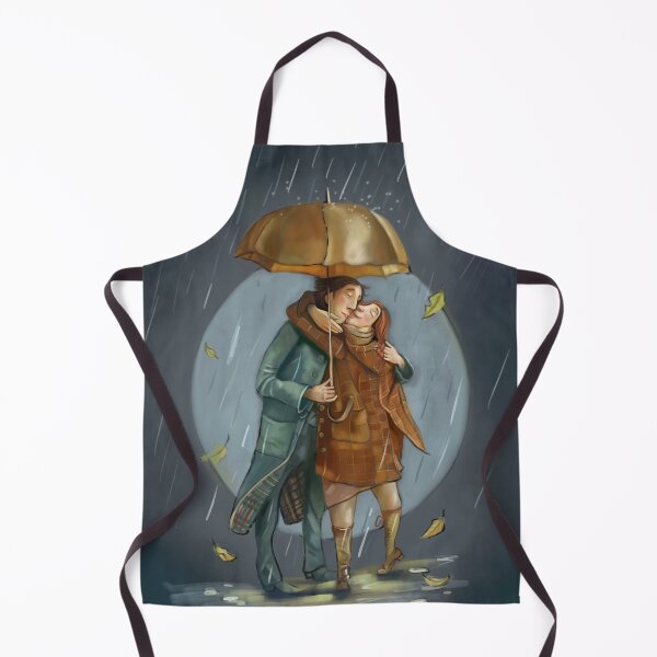 Item preview, Under One Umbrella – Romantic Rainy Day Couple Illustration designed and sold by jassoart.