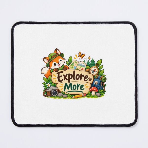 Item preview, Explore More Cute Fox Adventure Sticker designed and sold by MohamedAbozaid1.