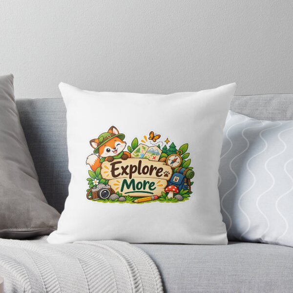 Item preview, Explore More Cute Fox Adventure Sticker designed and sold by MohamedAbozaid1.
