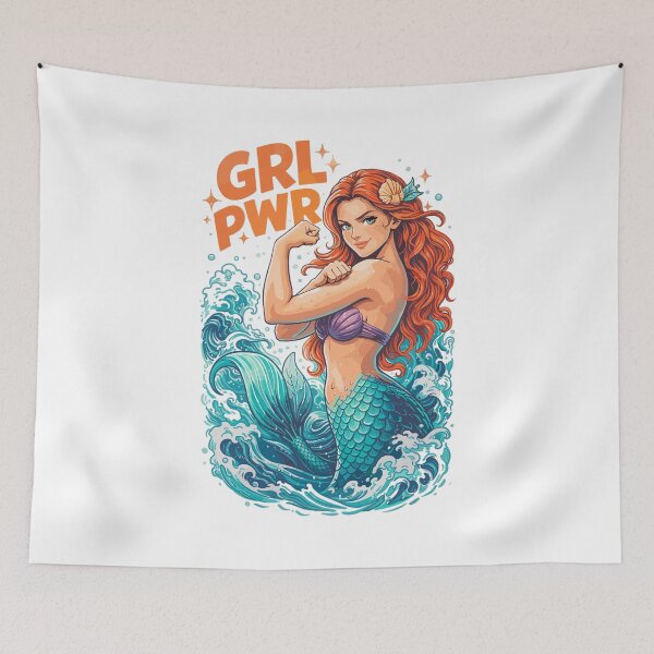 Item preview, GRL PWR Mermaid: Strong mermaid with muscles designed and sold by Pineapple-Tree.
