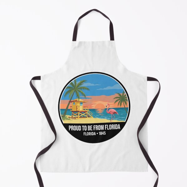Item preview, Proud To Be From Florida Beach Palm Sunset Vintage Badge Sticker designed and sold by Tininai.