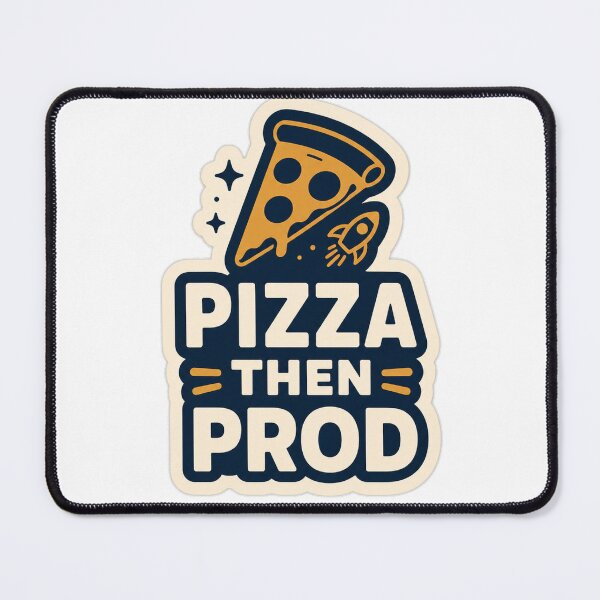 Item preview, Pizza Then Prod Deploy Laptop Sticker designed and sold by Power Designs.